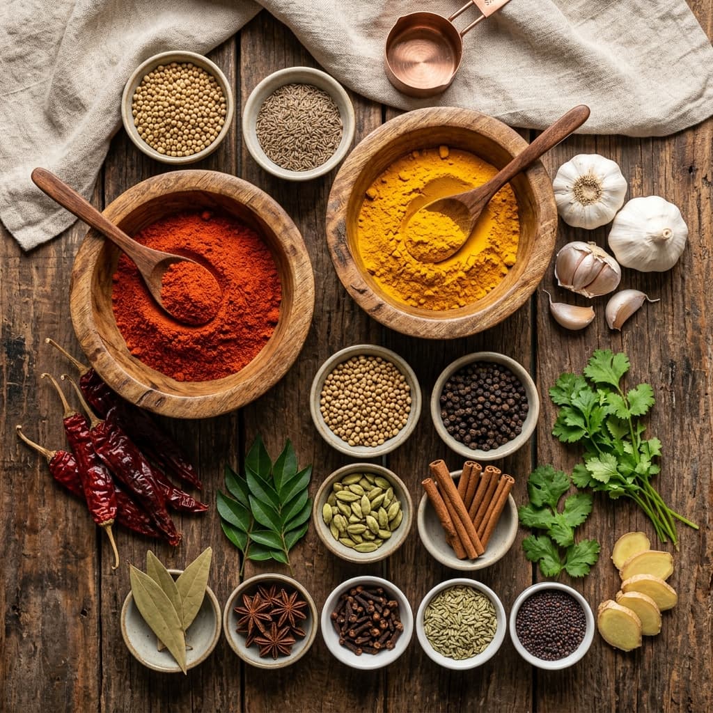 Traditional Spices Background